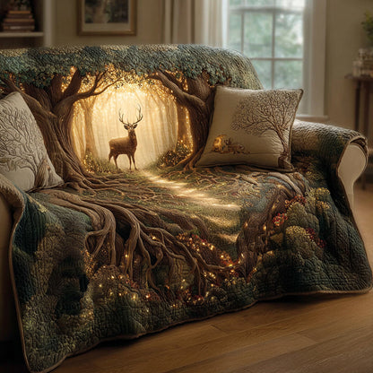 Quilted Sofa Cover – Featuring Forest Deer Design NCU0HH1236