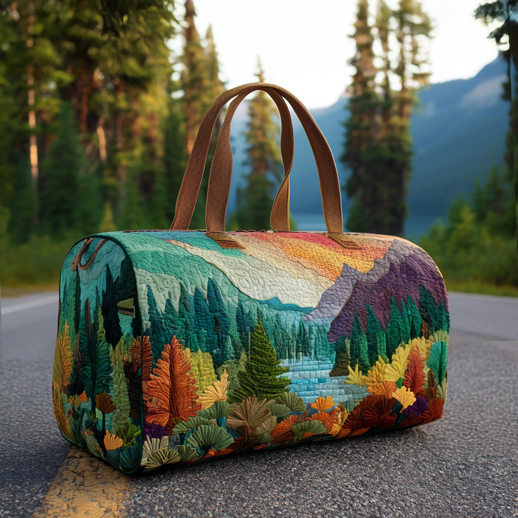 Quilted Travel Bag – Luminous Forest