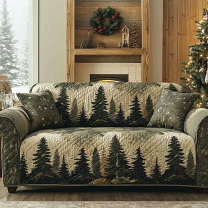 Quilted Sofa Cover – Tranquil Forest Design NCU0DV8619