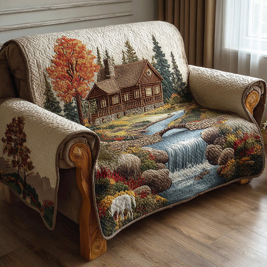 Quilted Sofa Cover – Rustic Quilted Sofa Cover NCU0TD1802