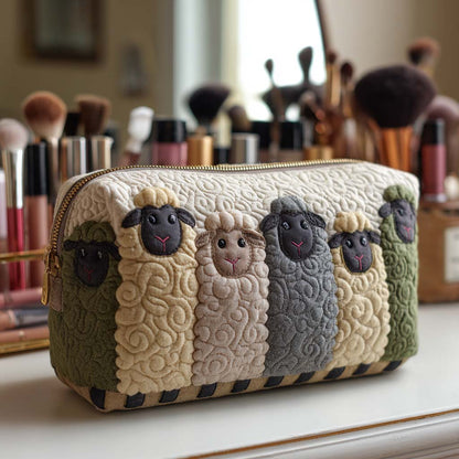 Quilted Cosmetic Bag with Sheep Design NCU0VT287