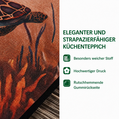 Julig Halkfri Köksmatta med Gyllene Jultomte – NCU0DV8494