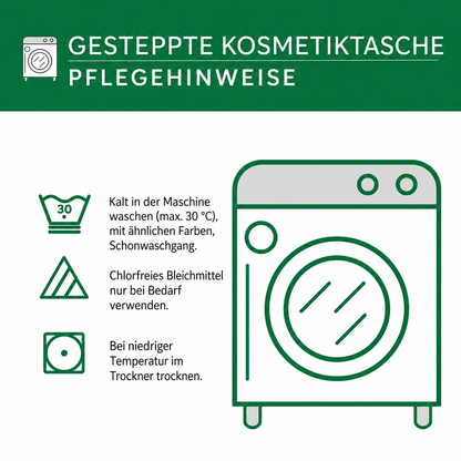 Quilted Cosmetic Bag with Golden Horizon NCU0DK10294