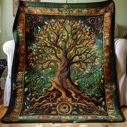 Handcrafted Quilted Blanket – Celtic Knot Tree of Life NCU0PD038