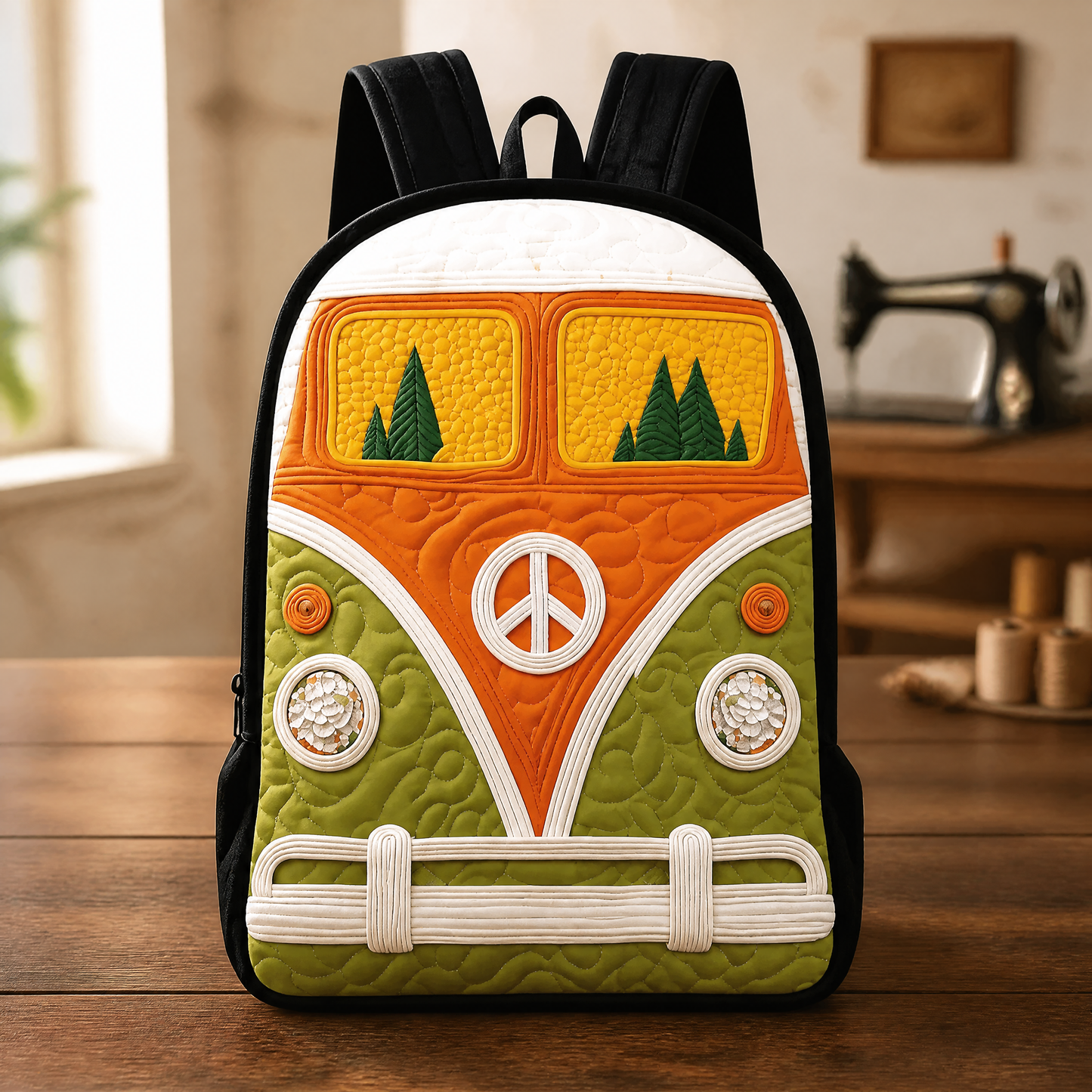Fredssymbol Ryggsäck i Hippie-Stil