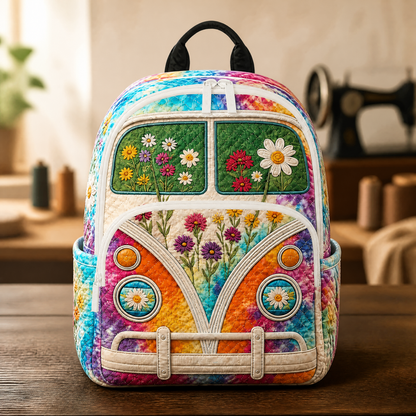 Hippie-Inspired Camper Van Backpack